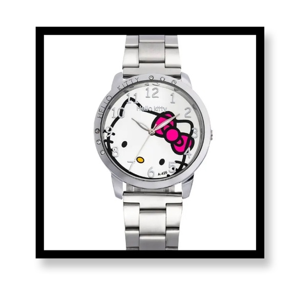 (New in Package) Hello Kitty Silver and Pink Watch - Picture 1 of 4